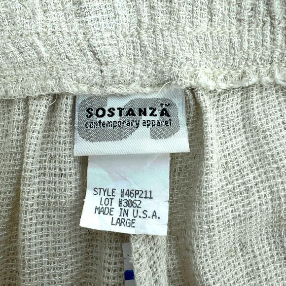 Vintage Ecru Cardigan and Pants Set Sostanza and Brownstone Studio Size L - Picture 12 of 13